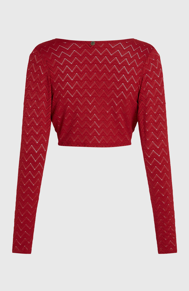 O'Riginals Knotted shirt met lange mouwen | Midnight Poppy