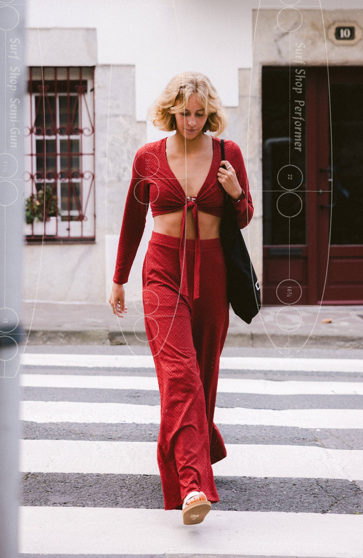 O'Riginals Knotted shirt met lange mouwen | Midnight Poppy