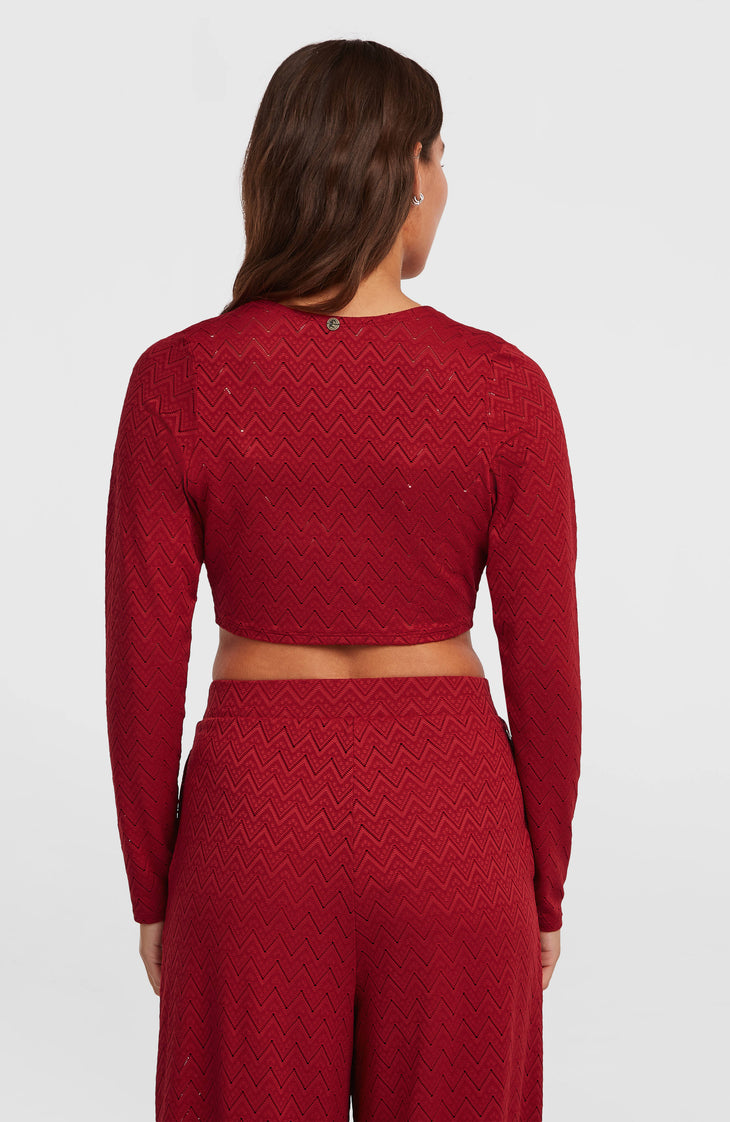 O'Riginals Knotted shirt met lange mouwen | Midnight Poppy