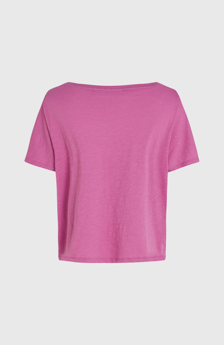 Essentials O'Neill Script Scoop Neck T-shirt | Electric Fuschia