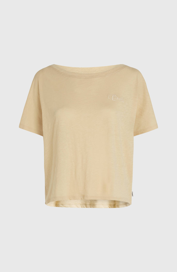 Essentials O'Neill Script Scoop Neck T-shirt | Cocoa Sand