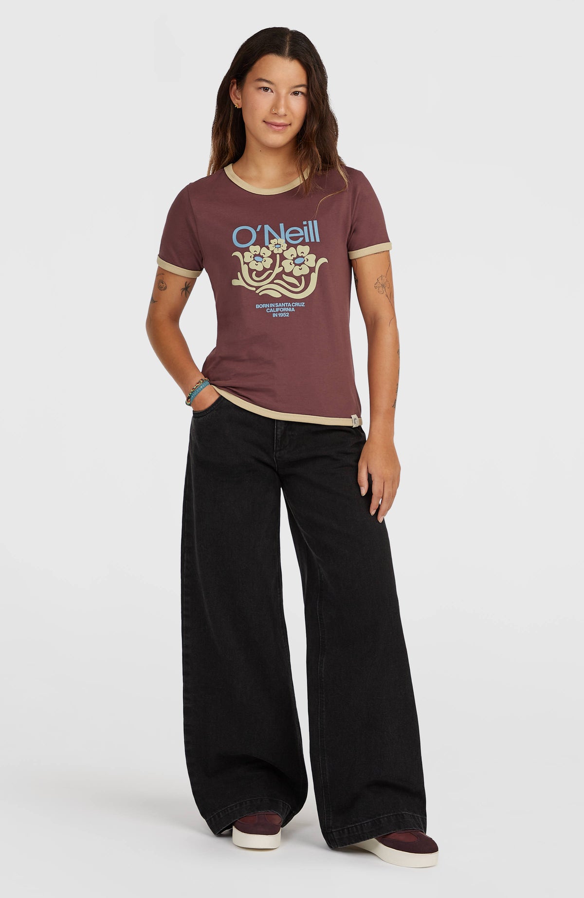 O'Riginals Front-Print T-shirt | Purple Gray