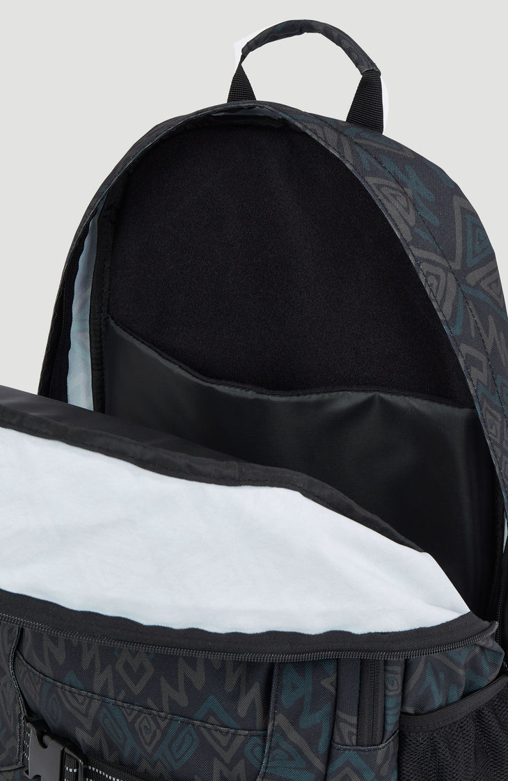 Boarder rugtas | Black Retro Ikat
