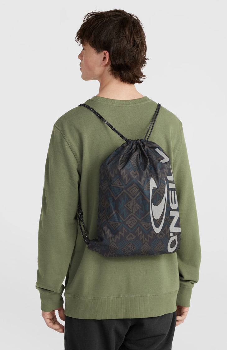Gym bag | Black Retro Ikat