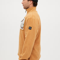 Trui Utility Light Fleece met halve rits | Rich Caramel