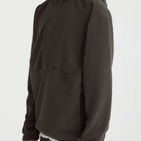 Hoodie Superfleece met halve rits | Black Out Colour Block