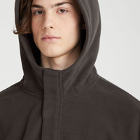 Hoodie Superfleece met halve rits | Black Out Colour Block