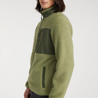 Vest High-Pile Fleece | Deep Lichen Green
