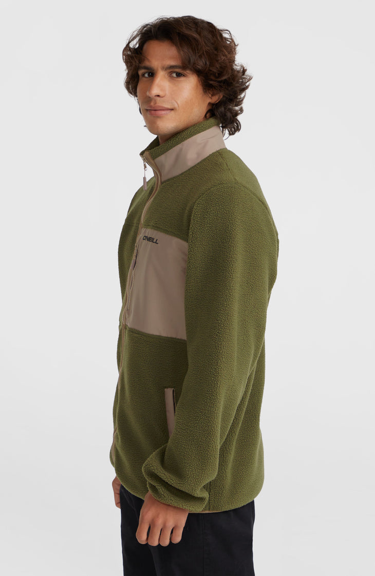 High-Pile fleecevest met volledige rits | Forest Night