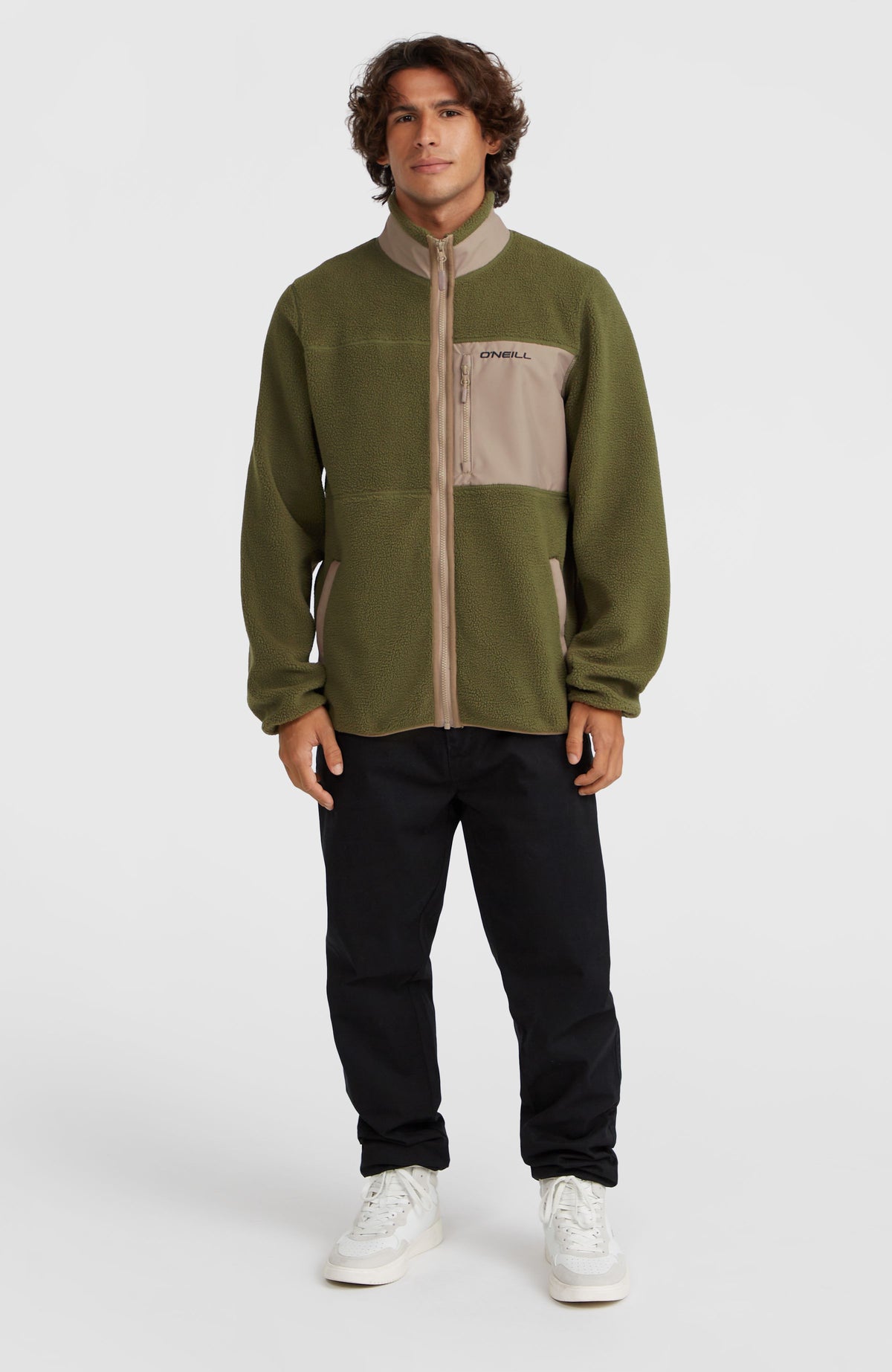 High-Pile fleecevest met volledige rits | Forest Night