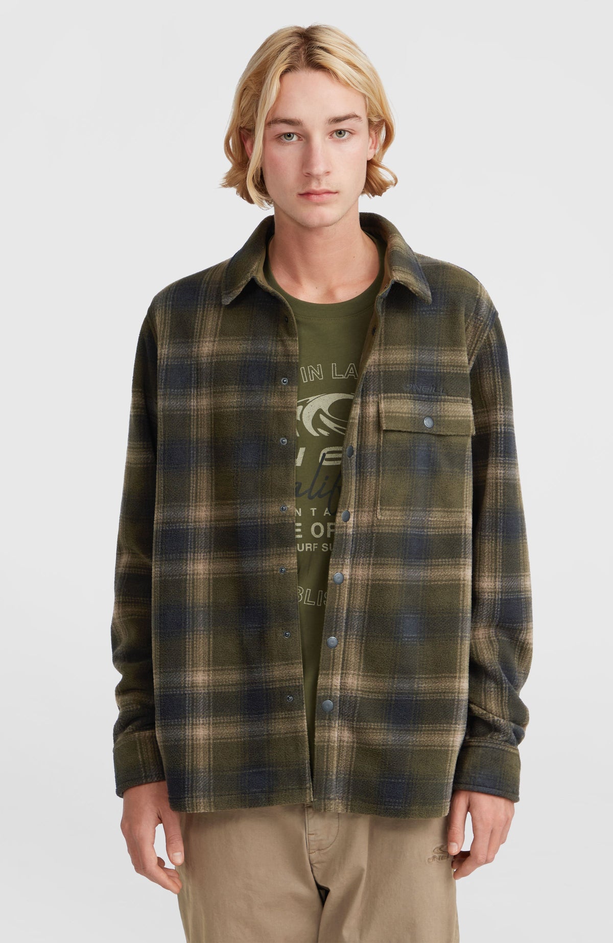 Superfleece overhemd | Green Check Small