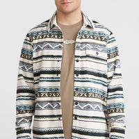 Superfleece overhemd | Grey Ikat Stripe