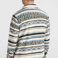 Superfleece overhemd | Grey Ikat Stripe