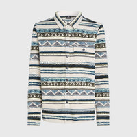 Superfleece overhemd | Grey Ikat Stripe