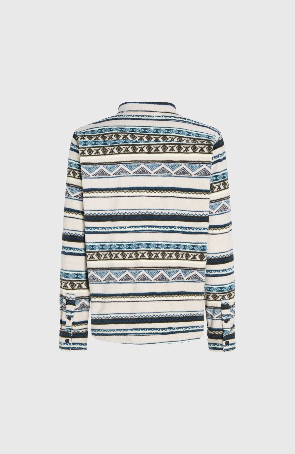 Superfleece overhemd | Grey Ikat Stripe