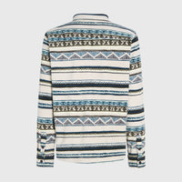 Superfleece overhemd | Grey Ikat Stripe