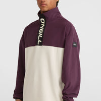 O'Riginals Polartec® 100 fleecetrui | Aubergine Colour Block