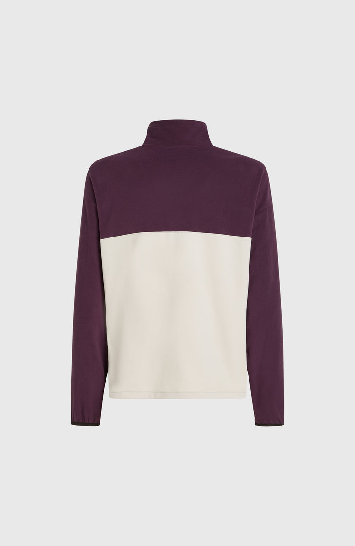 O'Riginals Polartec® 100 fleecetrui | Aubergine Colour Block