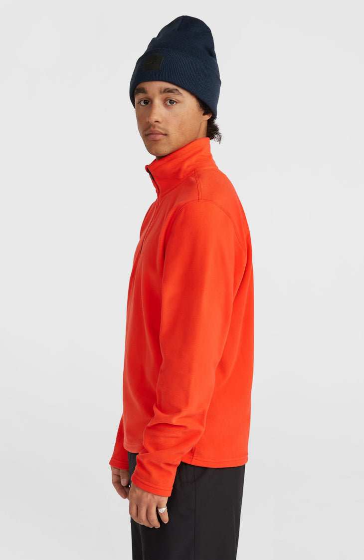 Jack's Polartec® 100 fleecetrui met halve rits | Paprika Flame