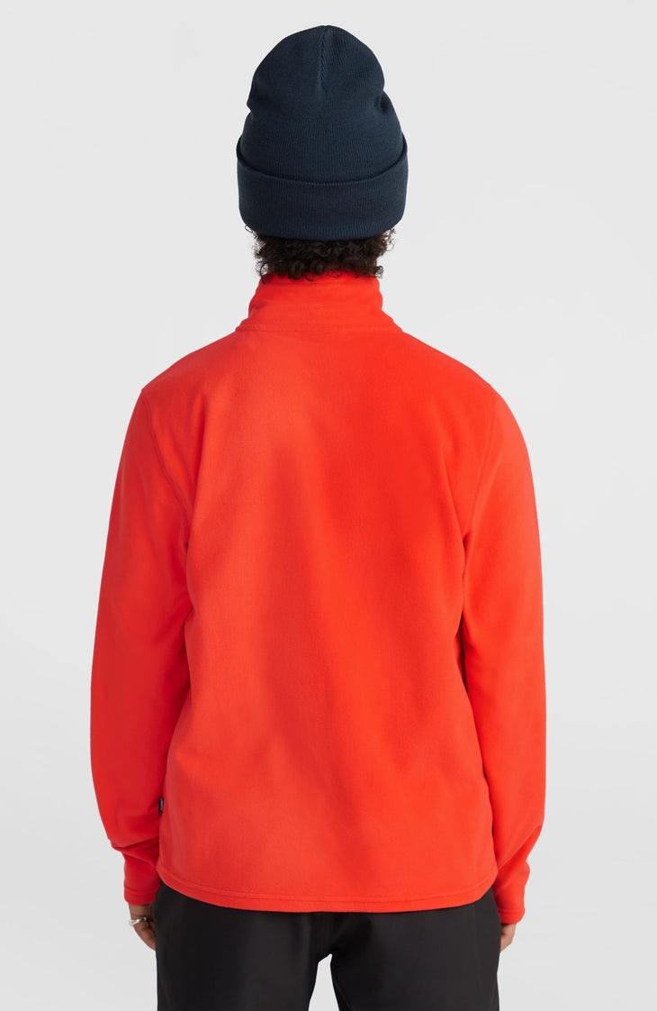 Jack's Polartec® 100 fleecetrui met halve rits | Paprika Flame