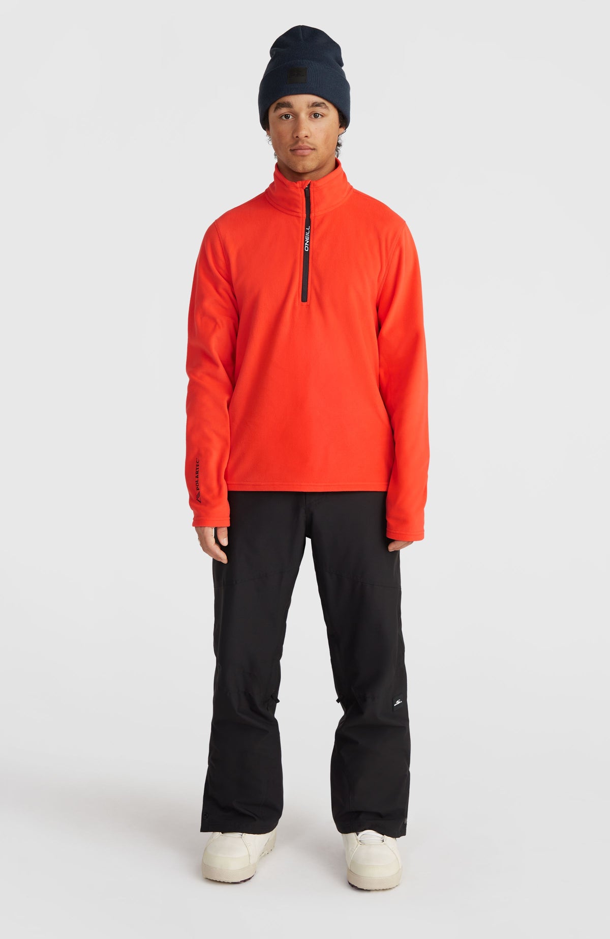 Jack's Polartec® 100 fleecetrui met halve rits | Paprika Flame