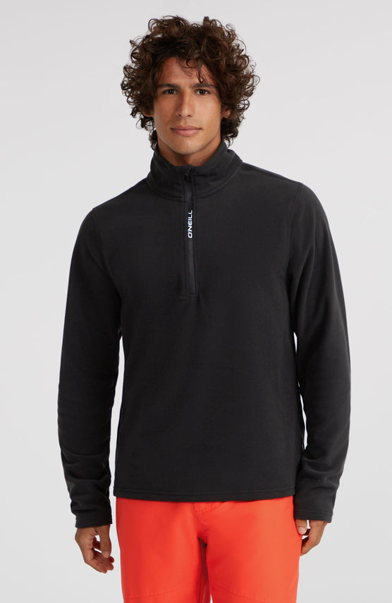 Jack's Polartec® 100 fleecetrui met halve rits | Black Out
