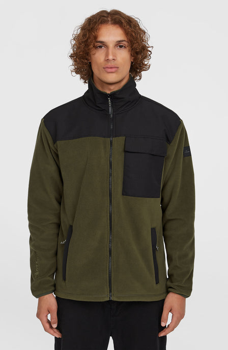 Utility Polartec® 200 fleecevest met volledige rits | Forest Night Colour Block