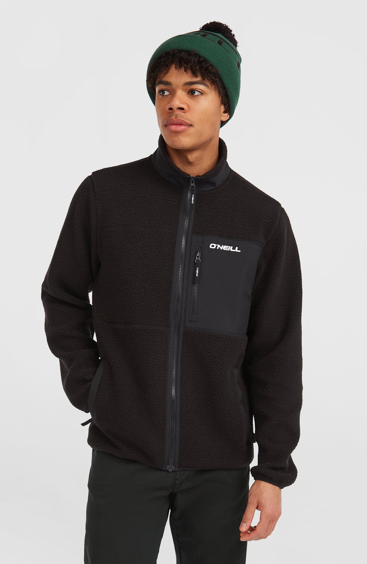 Must-Have High-Pile fleecevest met volledige rits | Black Out