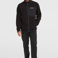Must-Have High-Pile fleecevest met volledige rits | Black Out