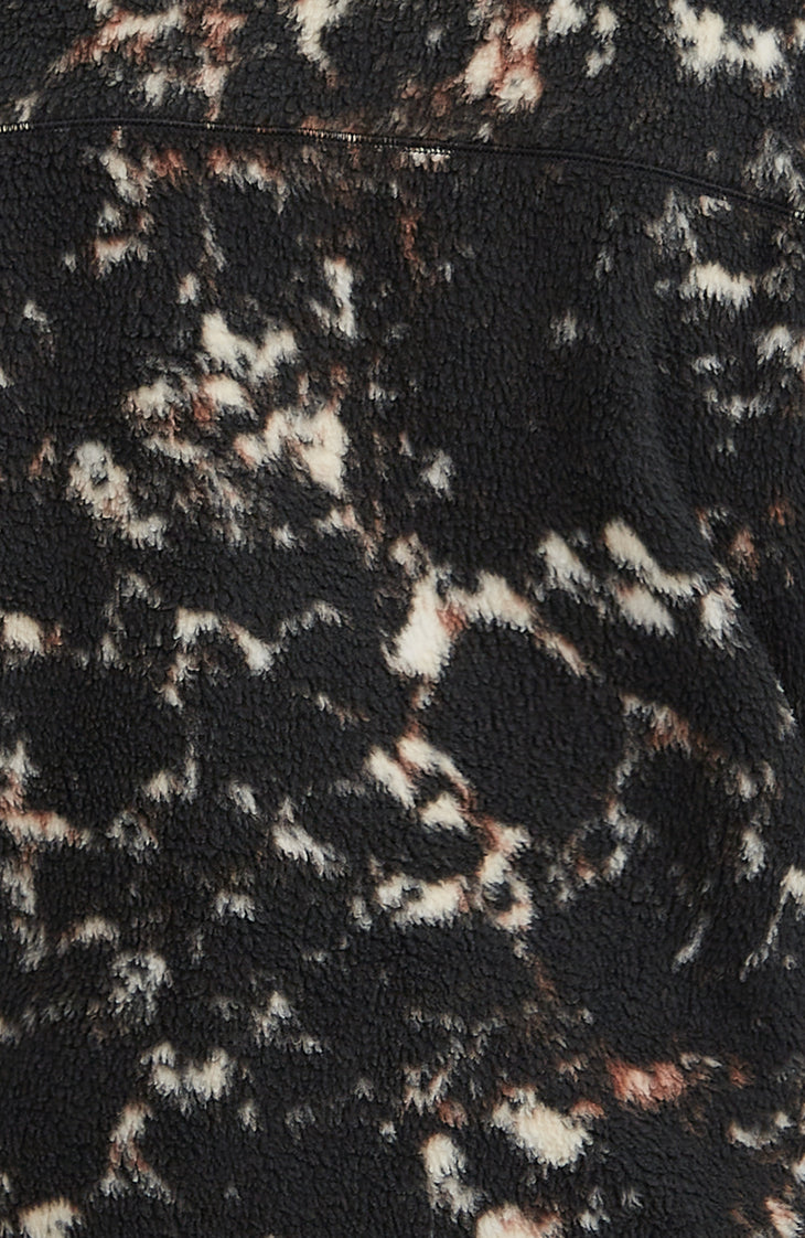 Must-Have High-Pile fleecevest met volledige rits | Black/Beige Quarry