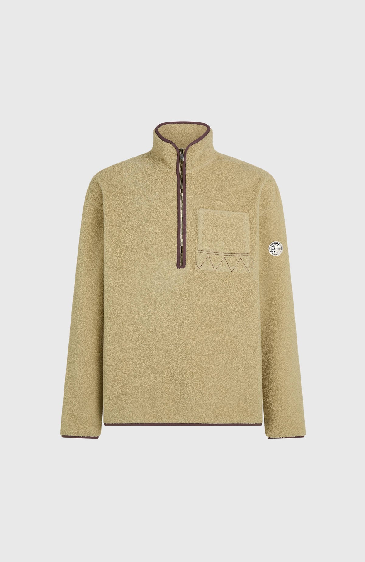 Trui O'Riginals Fleece met halve rits | Olive Blush
