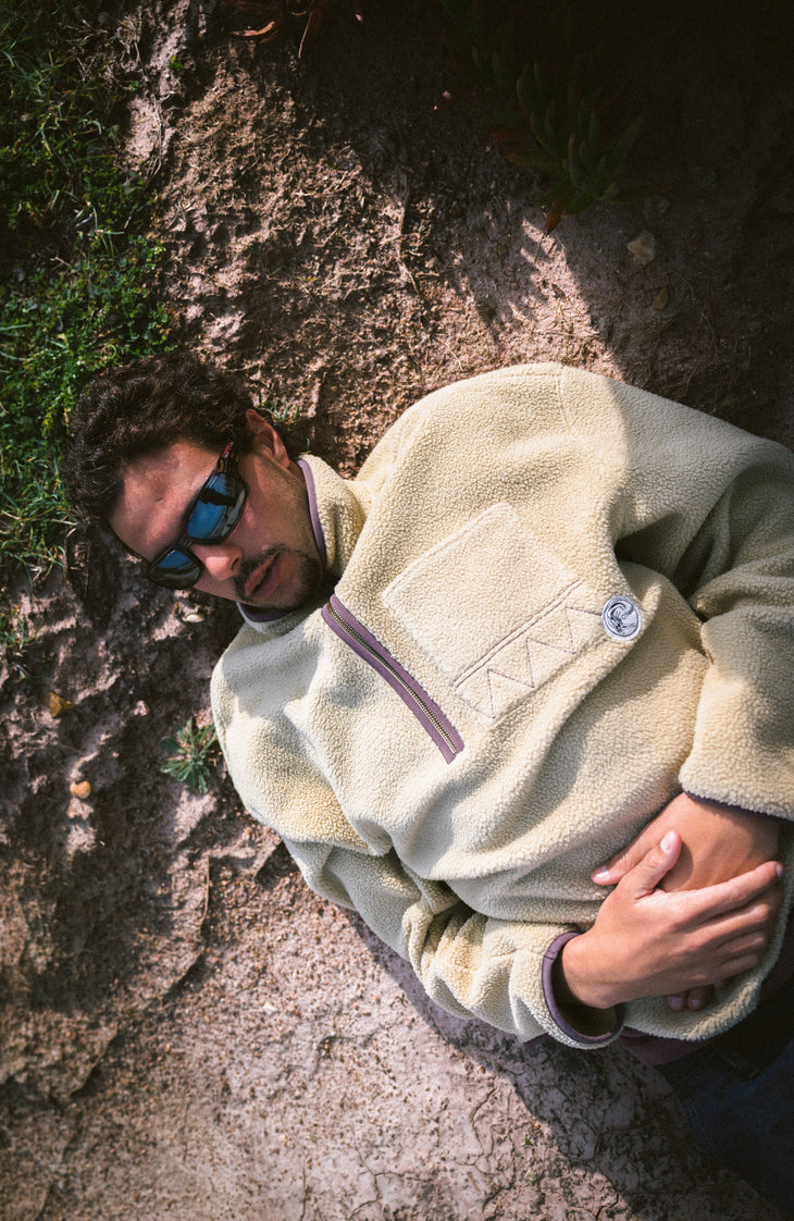 Trui O'Riginals Fleece met halve rits | Olive Blush