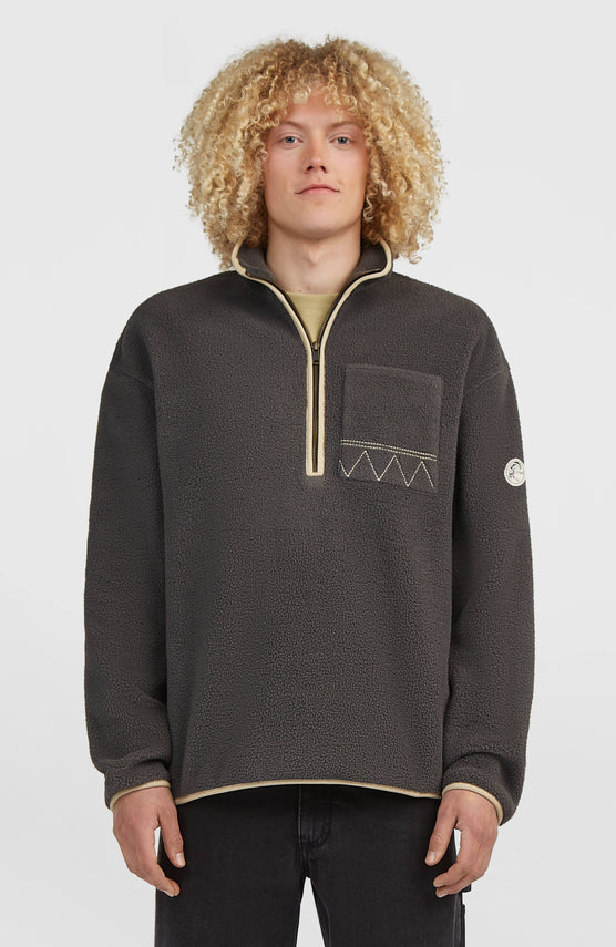 Trui O'Riginals Fleece met halve rits | Raven