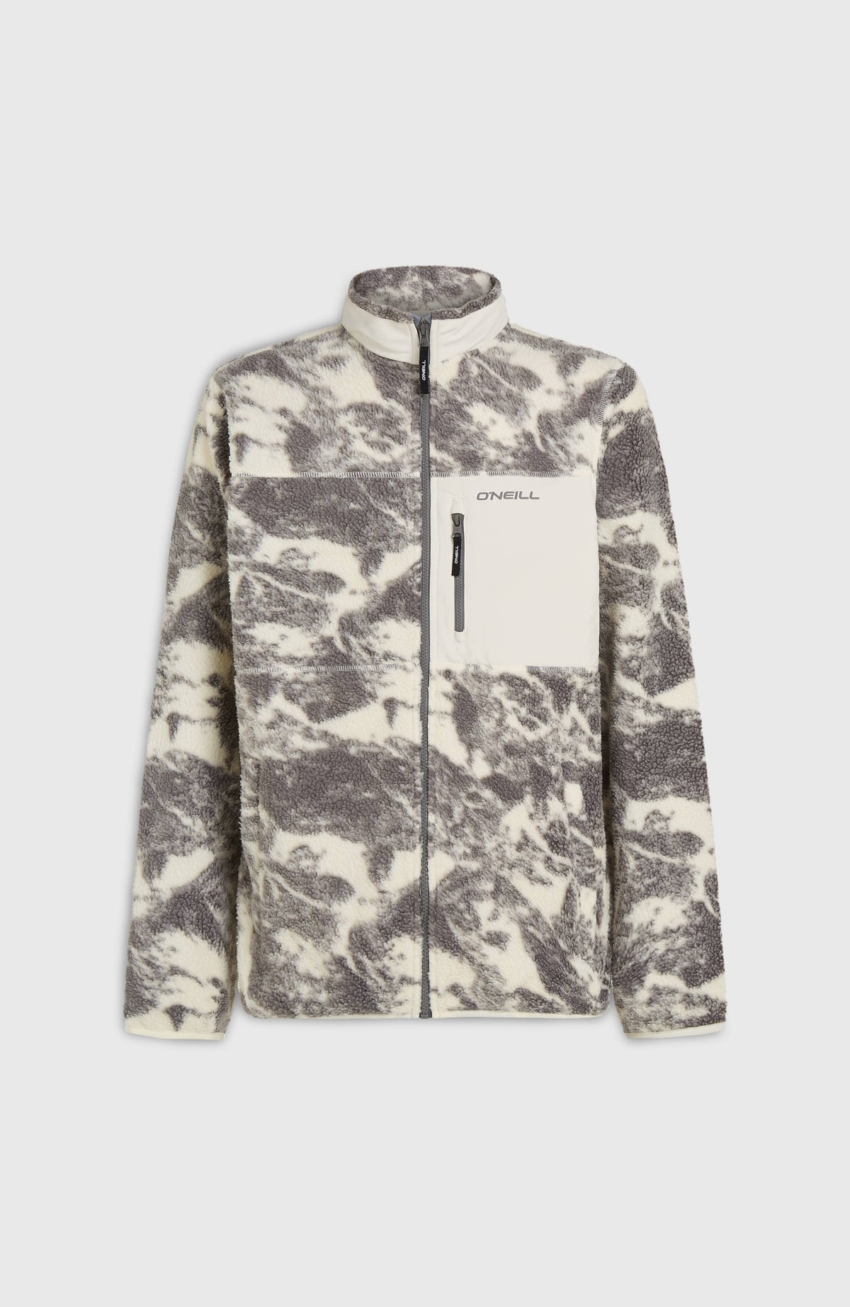 Must-Have High-Pile fleecevest met volledige rits | Grey Mountain Landscape