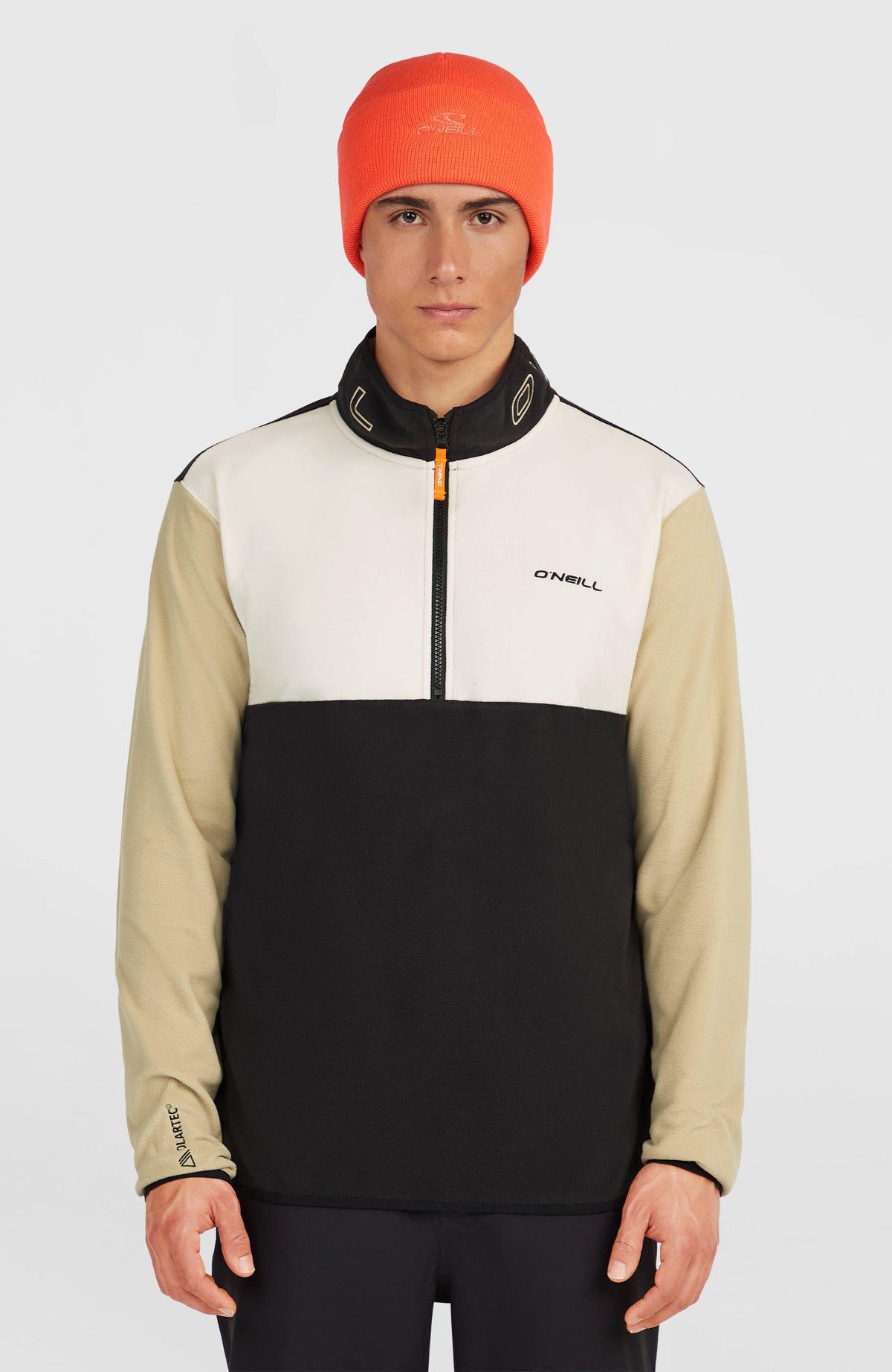 FWC'Cruz Triple Polartec® fleecetrui met halve rits | Linen White Colour Block
