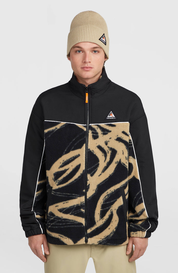 FWC'Play Hyperfleece vest met volledige rits | Beige Snowtracks