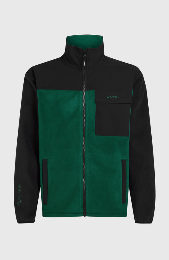 FWC'Peak Polartec® Hyperfleece vest met volledige rits | Emerald Envy Colour Block