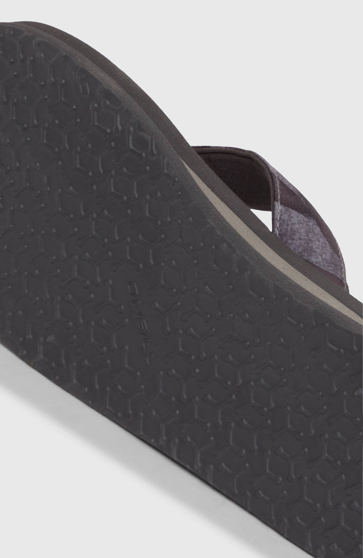 O'Neill stoffen slippers | Black Dipped Leaves