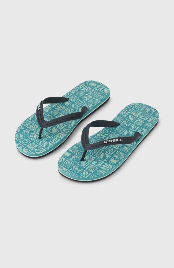 Profile Graphic slippers | Blue Bricks