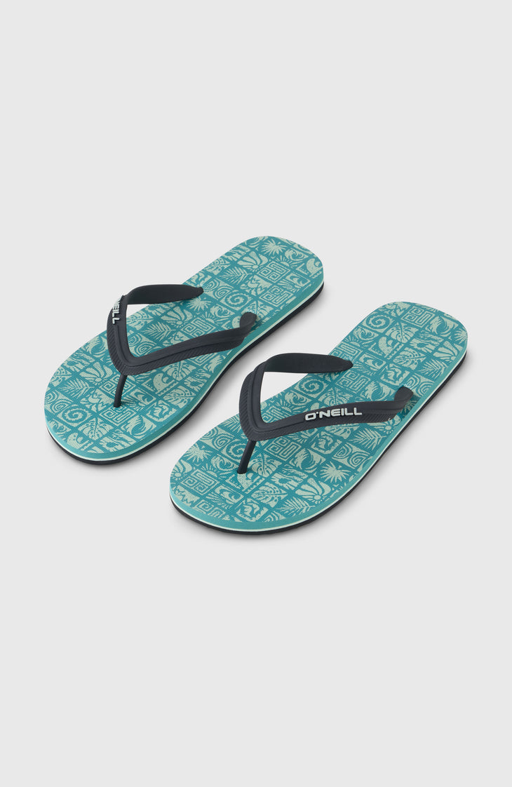 Profile Graphic slippers | Blue Bricks