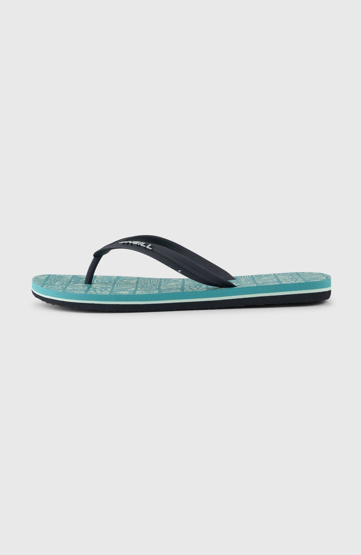 Profile Graphic slippers | Blue Bricks