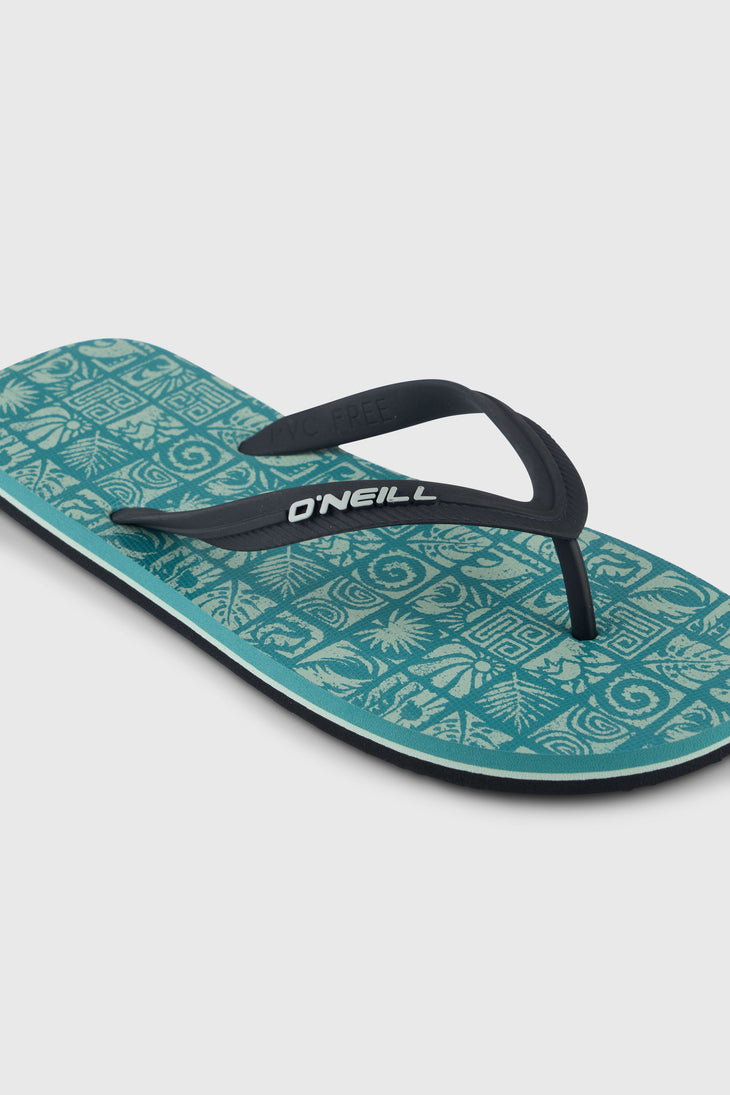 Profile Graphic slippers | Blue Bricks