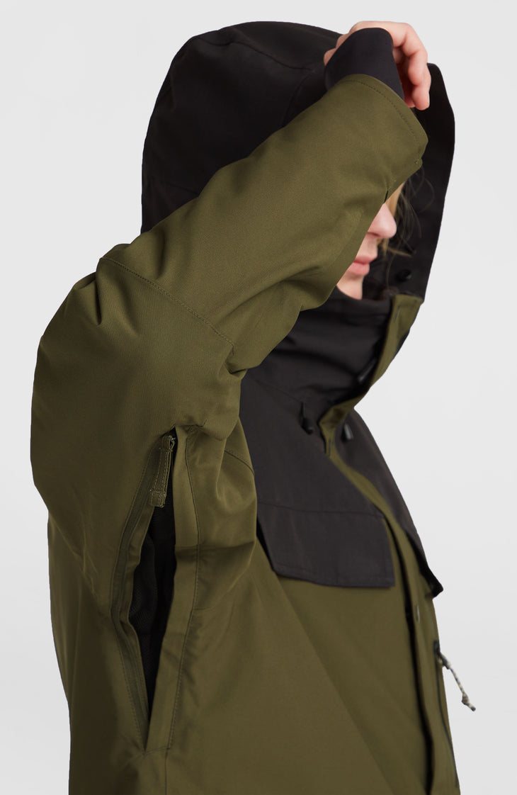 Utility Pro Hybrid wintersportjas | Forest Night Colour Block