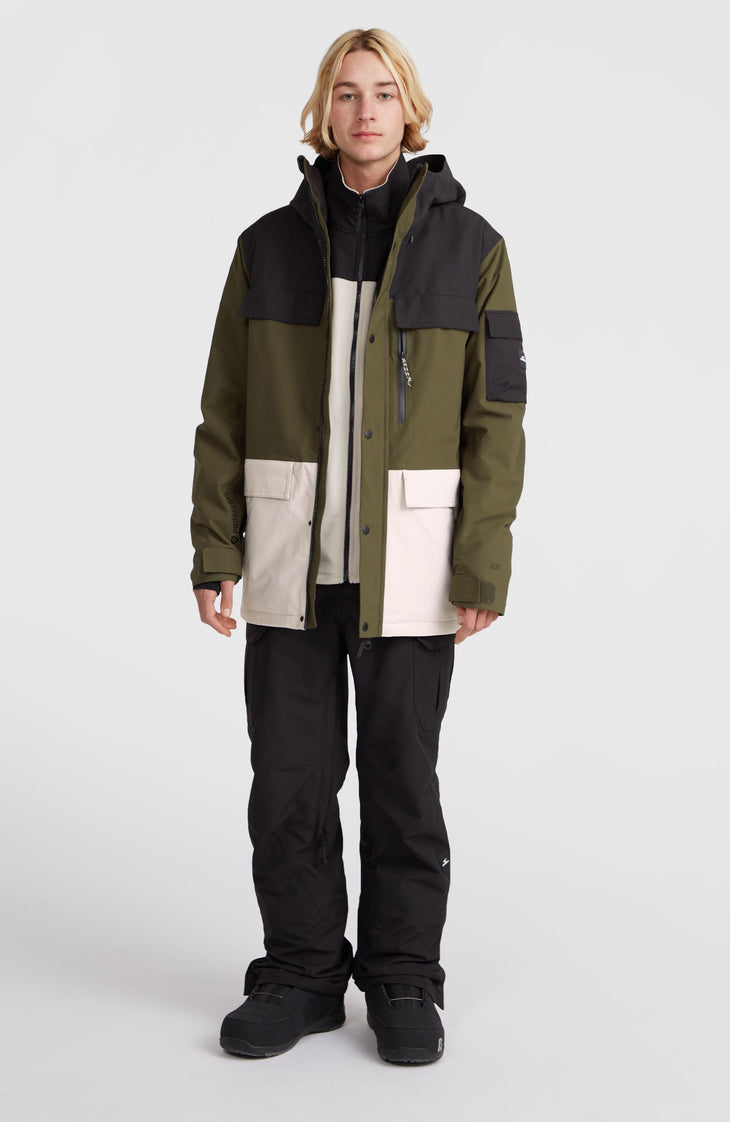 Utility Pro Hybrid wintersportjas | Forest Night Colour Block