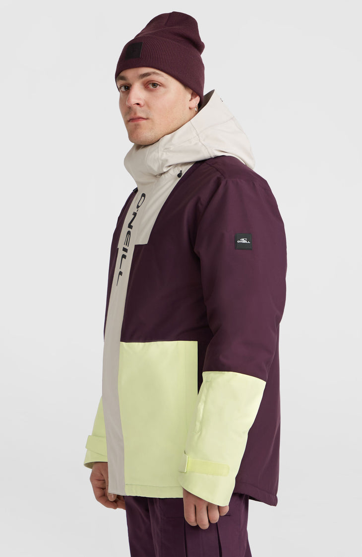 O'Riginals Hybrid wintersportjas | Aubergine Colour Block