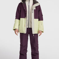 O'Riginals Hybrid wintersportjas | Aubergine Colour Block