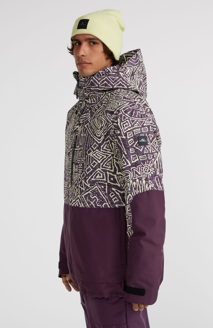 O'Riginals Block wintersportjas | Dark Purple Sketcheritage