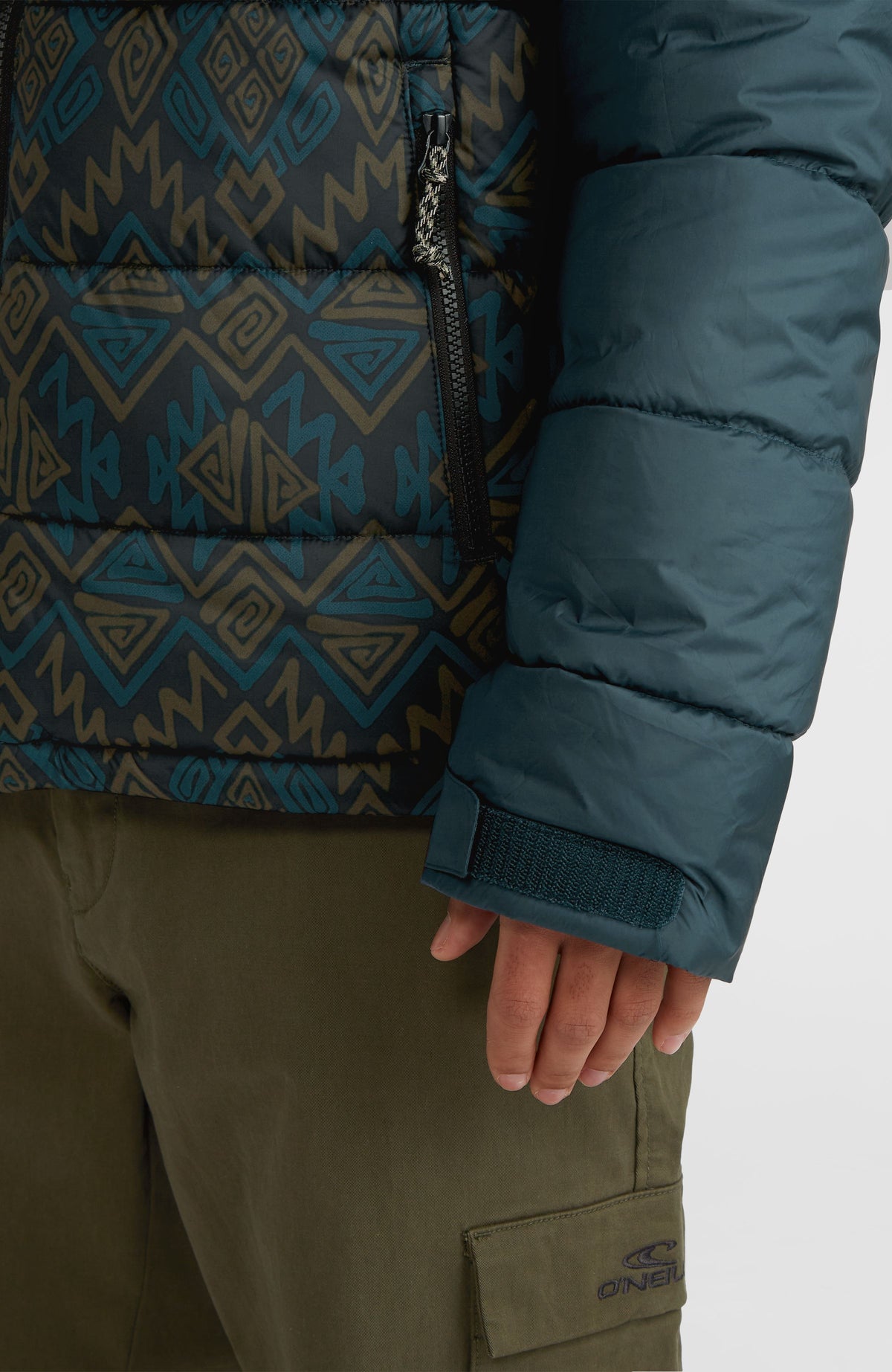 O'Riginals pufferjas | Black Retro Ikat