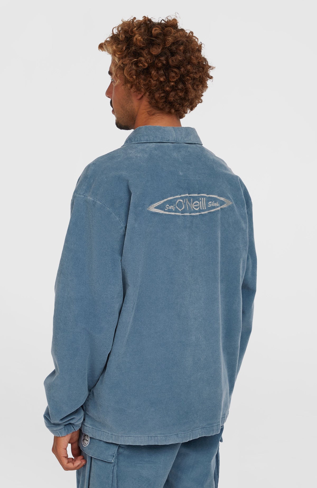 Cord Coach jas | Copen Blue
