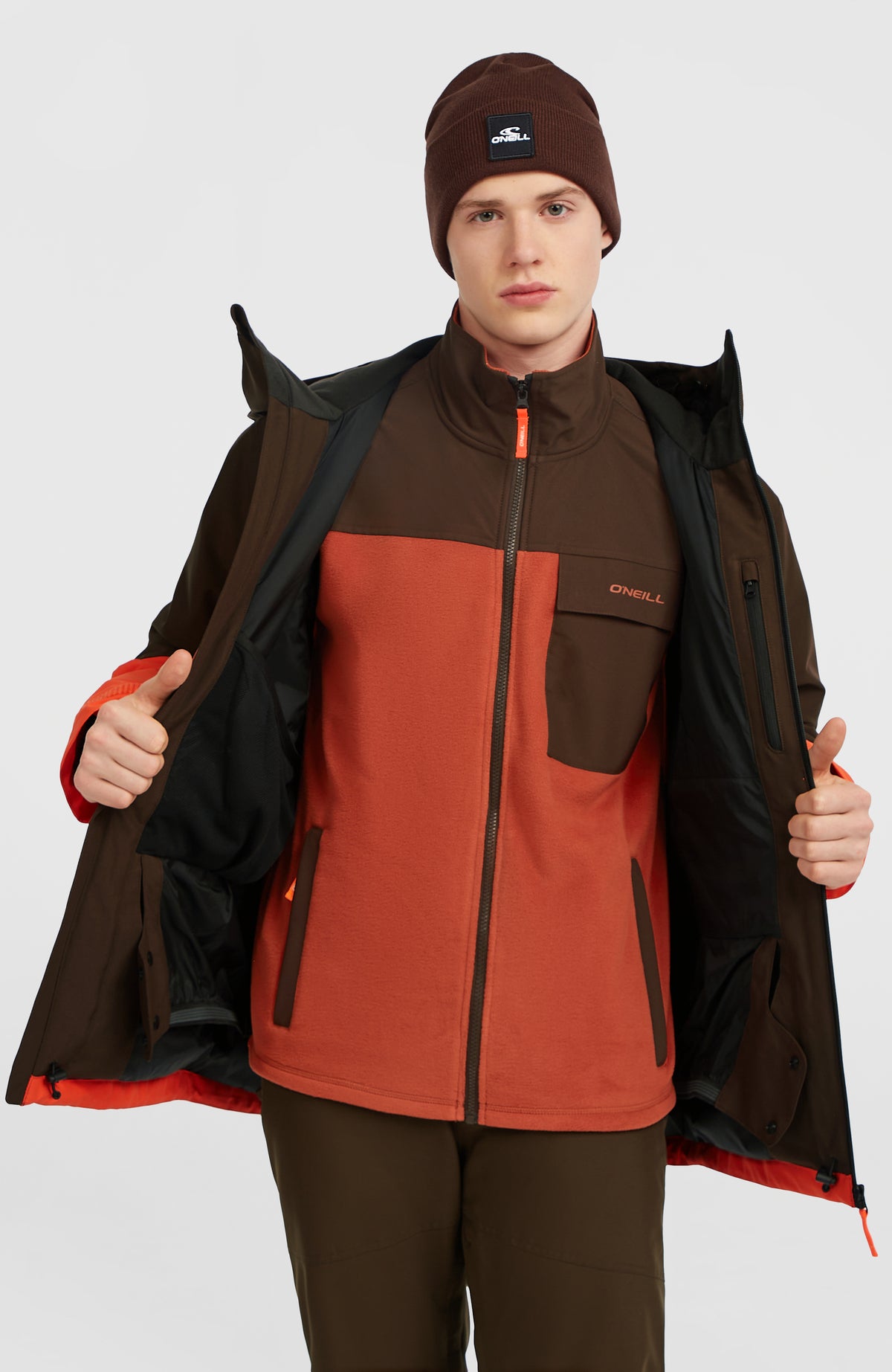 FWC'Cruz Triple wintersportjas | Coffee Bean Colour Block